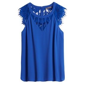 Blue Brixon Ivy Cap Sleeve Blouse